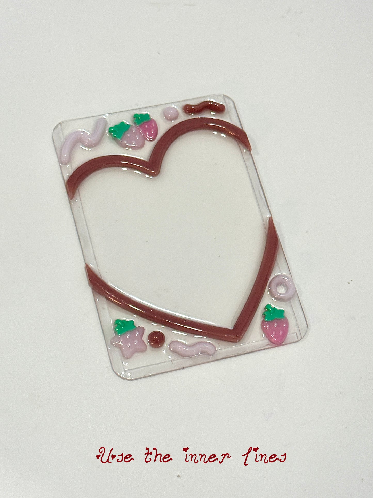 b126 bits mold 2way heart frame toploader bits mold, 3d print, shiny