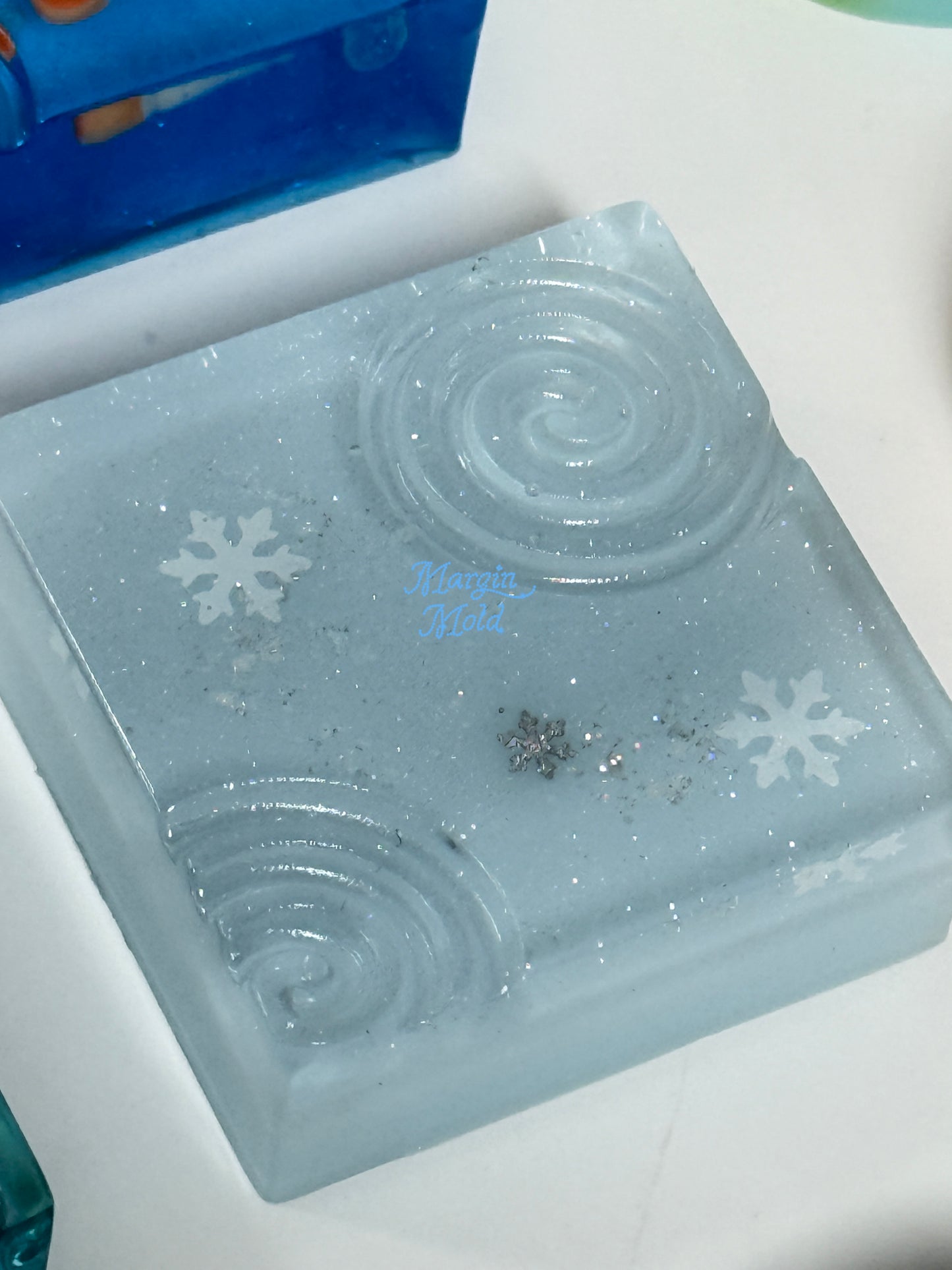 k248 Water-ripple mizu yokan griptok mold, 3d printed, shiny