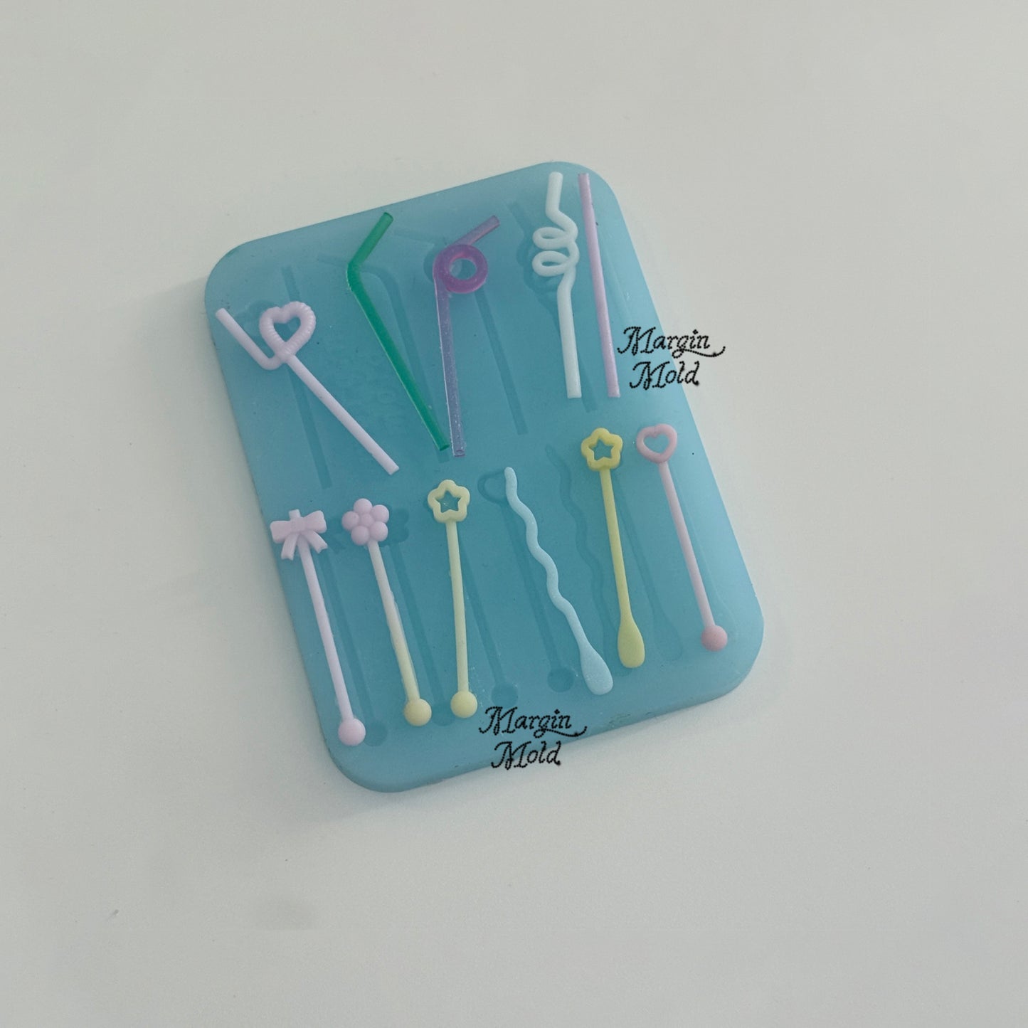 b112 bits mold drink straws and stirrers, 3d print, matte