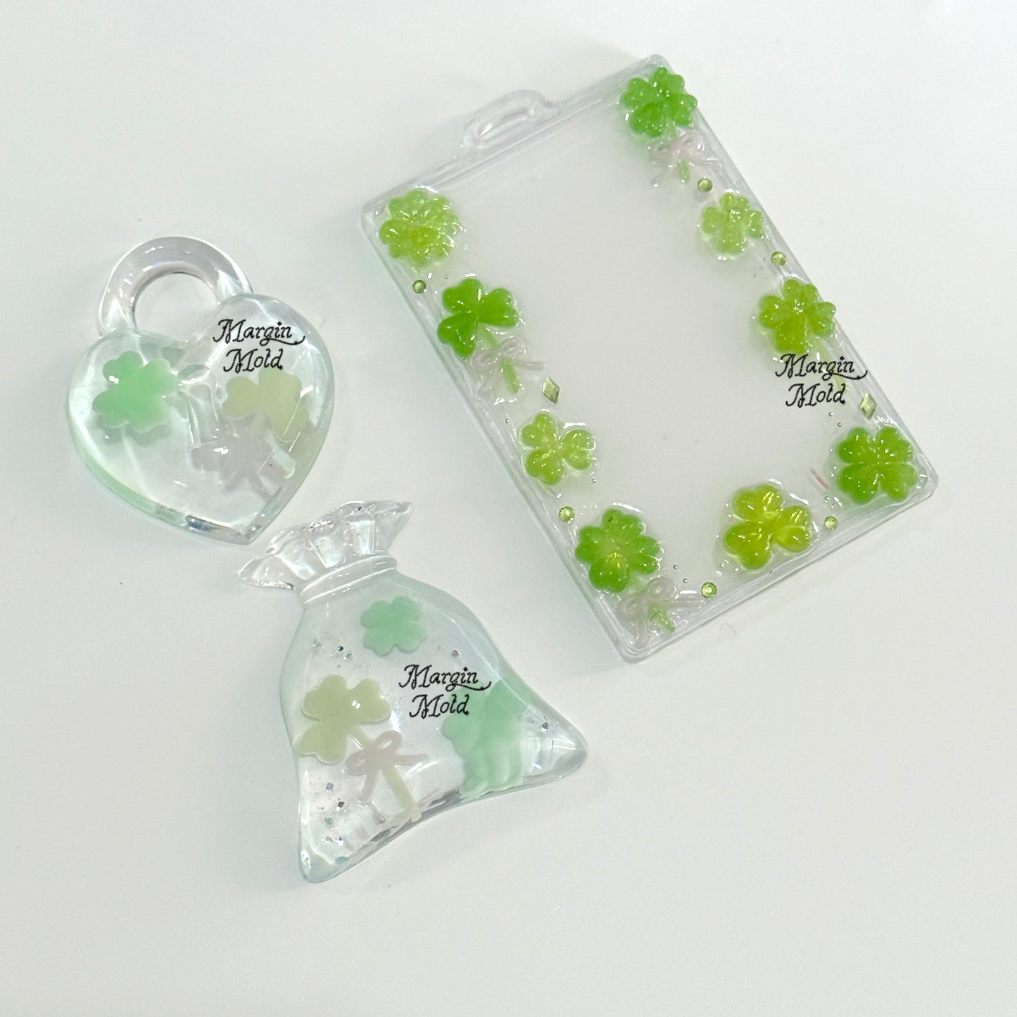 b108 bits mold ribbon lucky clover bits, 3d print, shiny