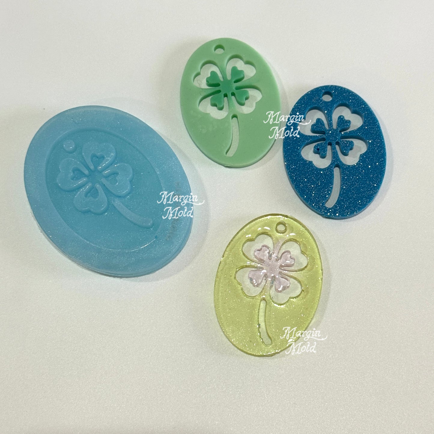 k119 k120 k121 k122 lucky clover keyring mold, arcylic, shiny