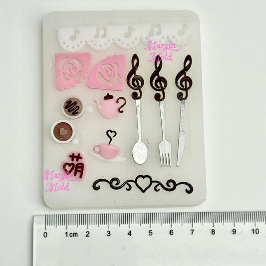 b166 melody cafe bits mold, 3d print, matte