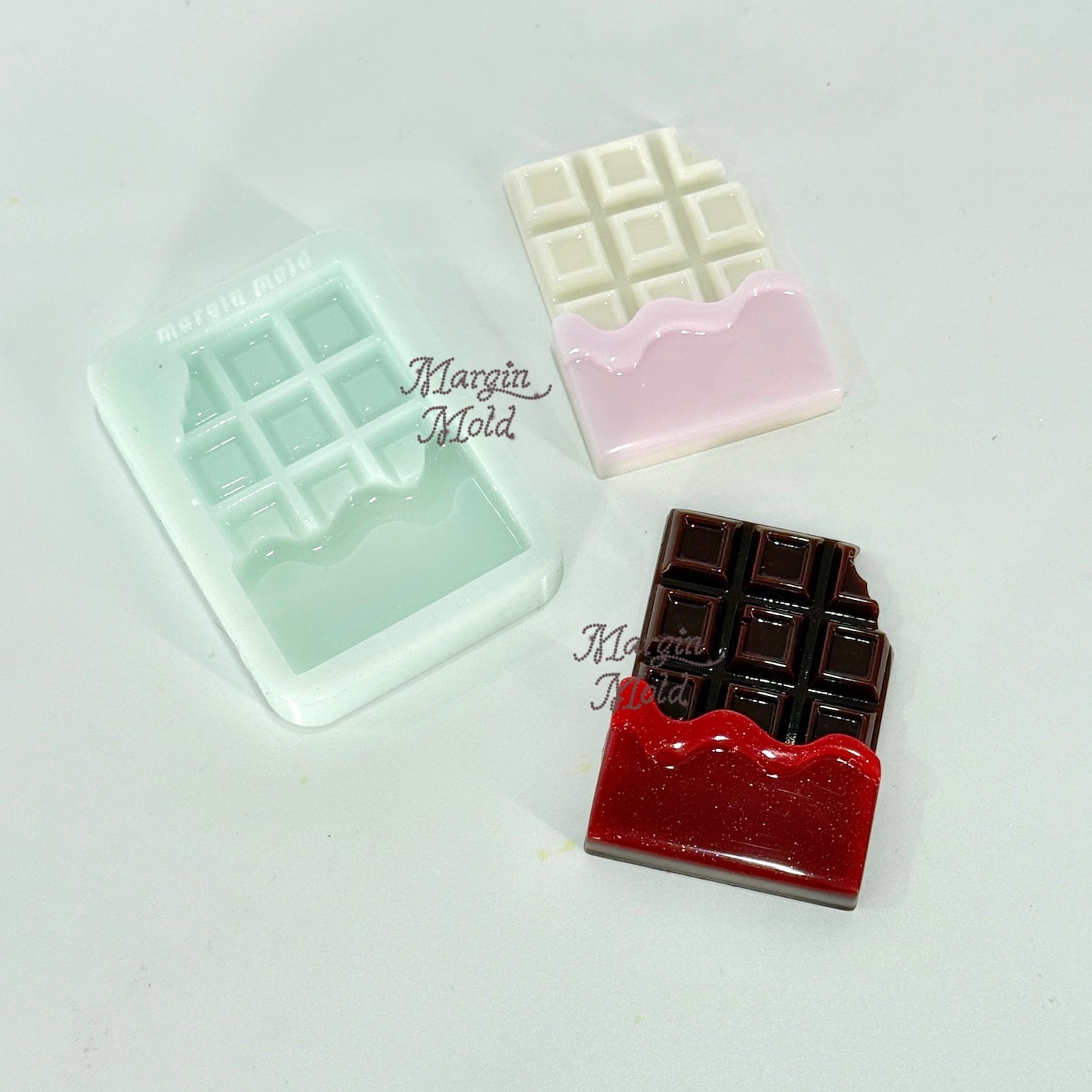k130 k131 chocolate bar mold, 3d printed, shiny