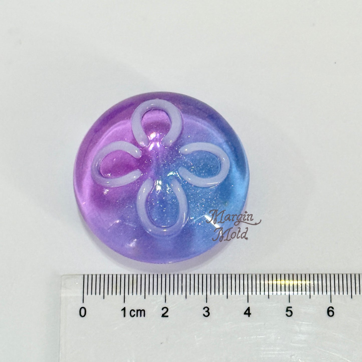 k135 round jellyfish mold, 3d printed, shiny