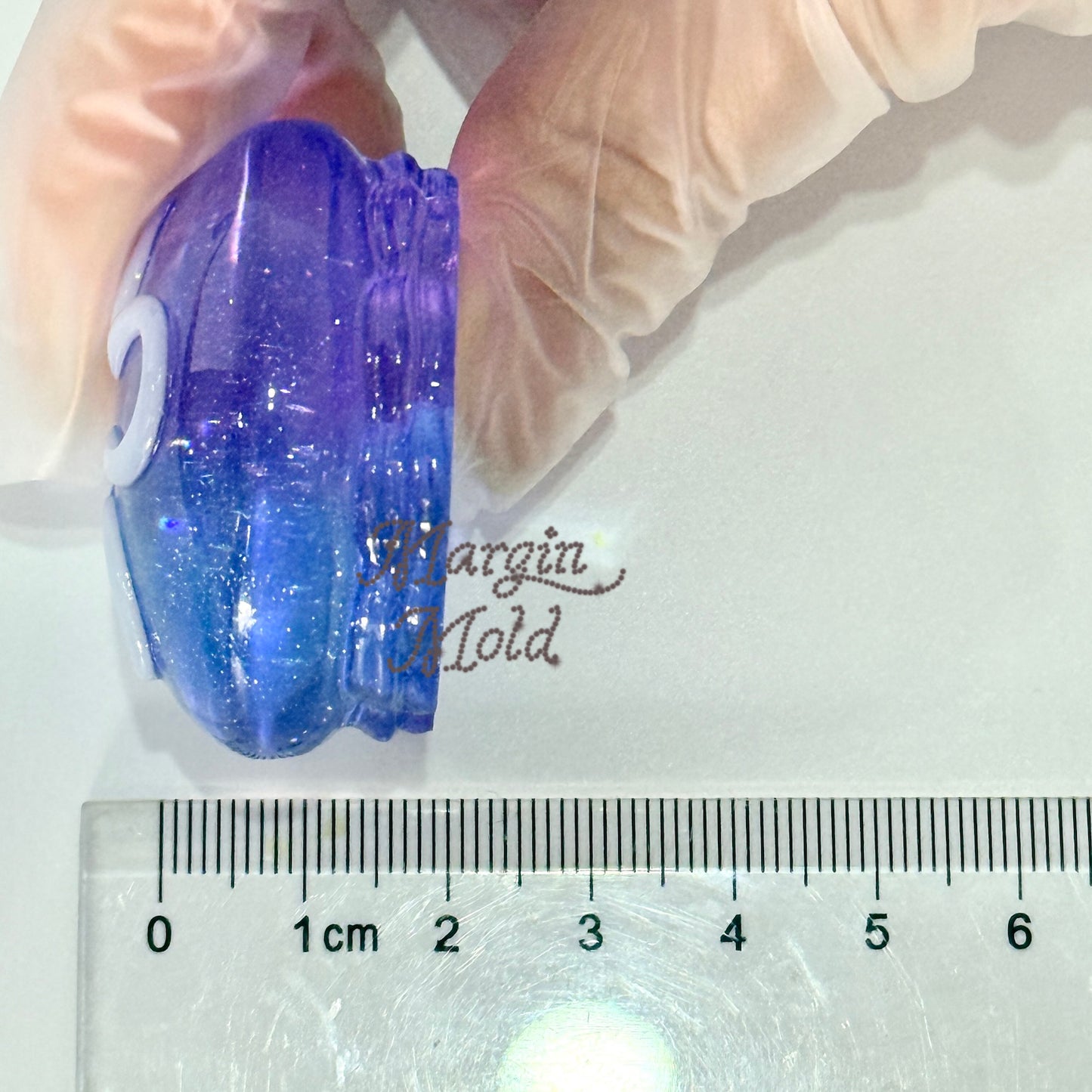 k135 round jellyfish mold, 3d printed, shiny
