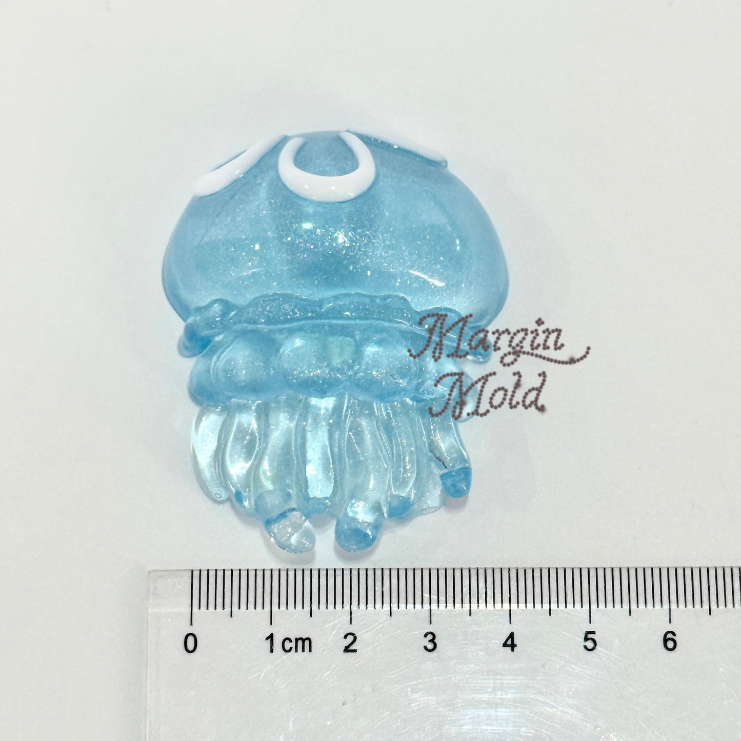 k136 floaty jellyfish mold, 3d printed, shiny