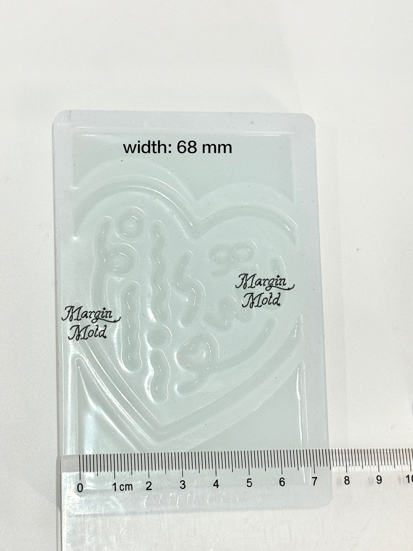 b126 bits mold 2way heart frame toploader bits mold, 3d print, shiny