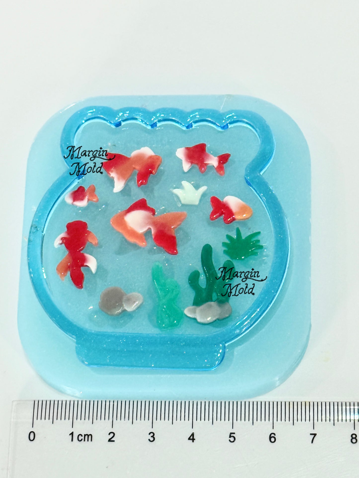 b127 bits mold fish bowl frame toploader bits mold, 3d print, shiny