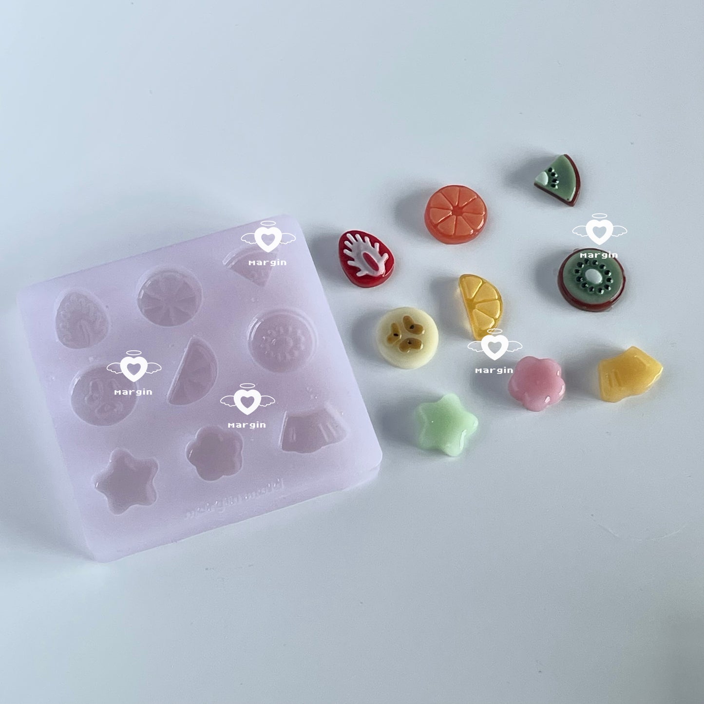 k071 b082 k072 b091 k091 k092 fruit sandwich cross-section griptok mold/fruit parts mold, 3d print, matte