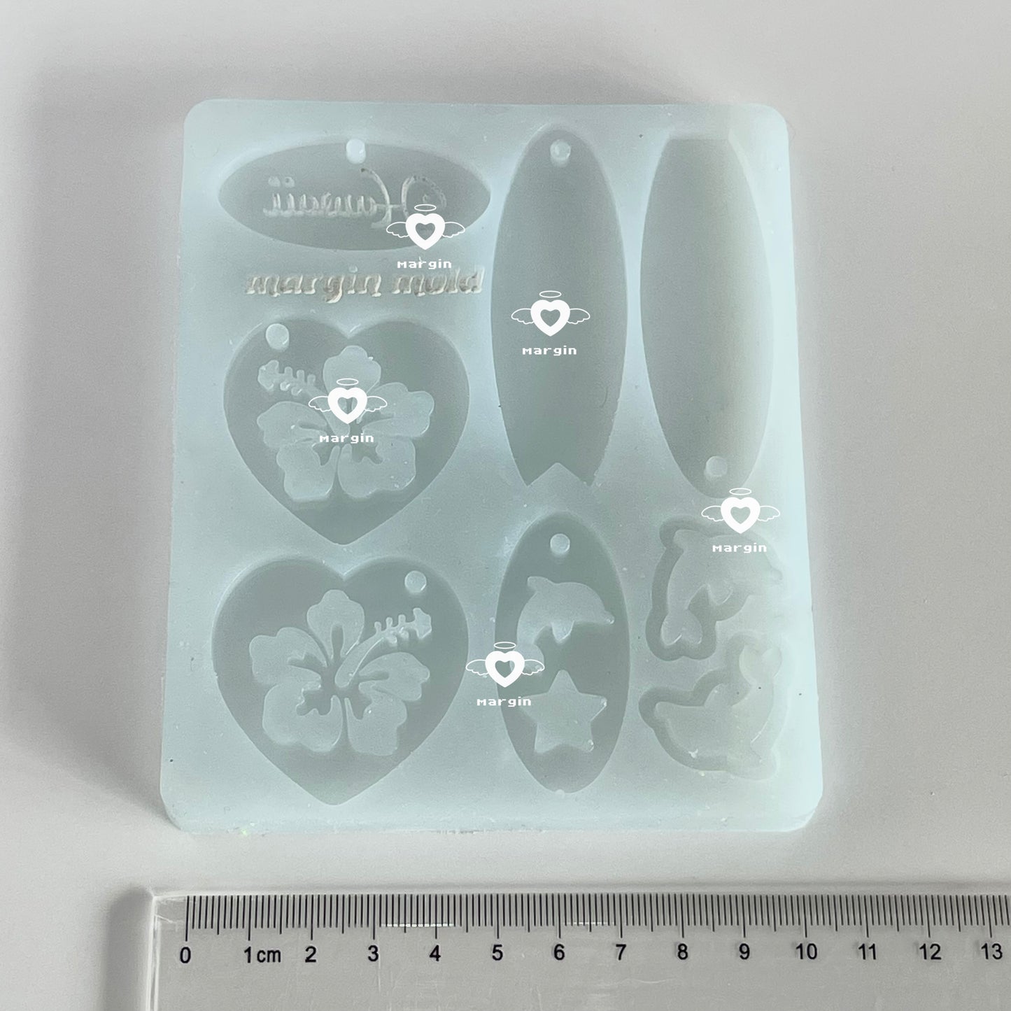 k079 ハワイ ハイビスカス サマーパーツモールド、アクリル、光沢