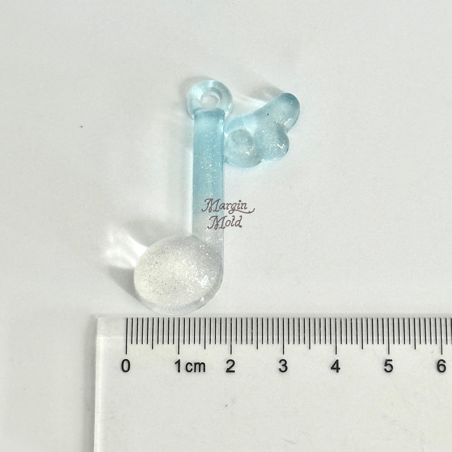 k137 k138 k139 winged music note mold, 3d printed, shiny