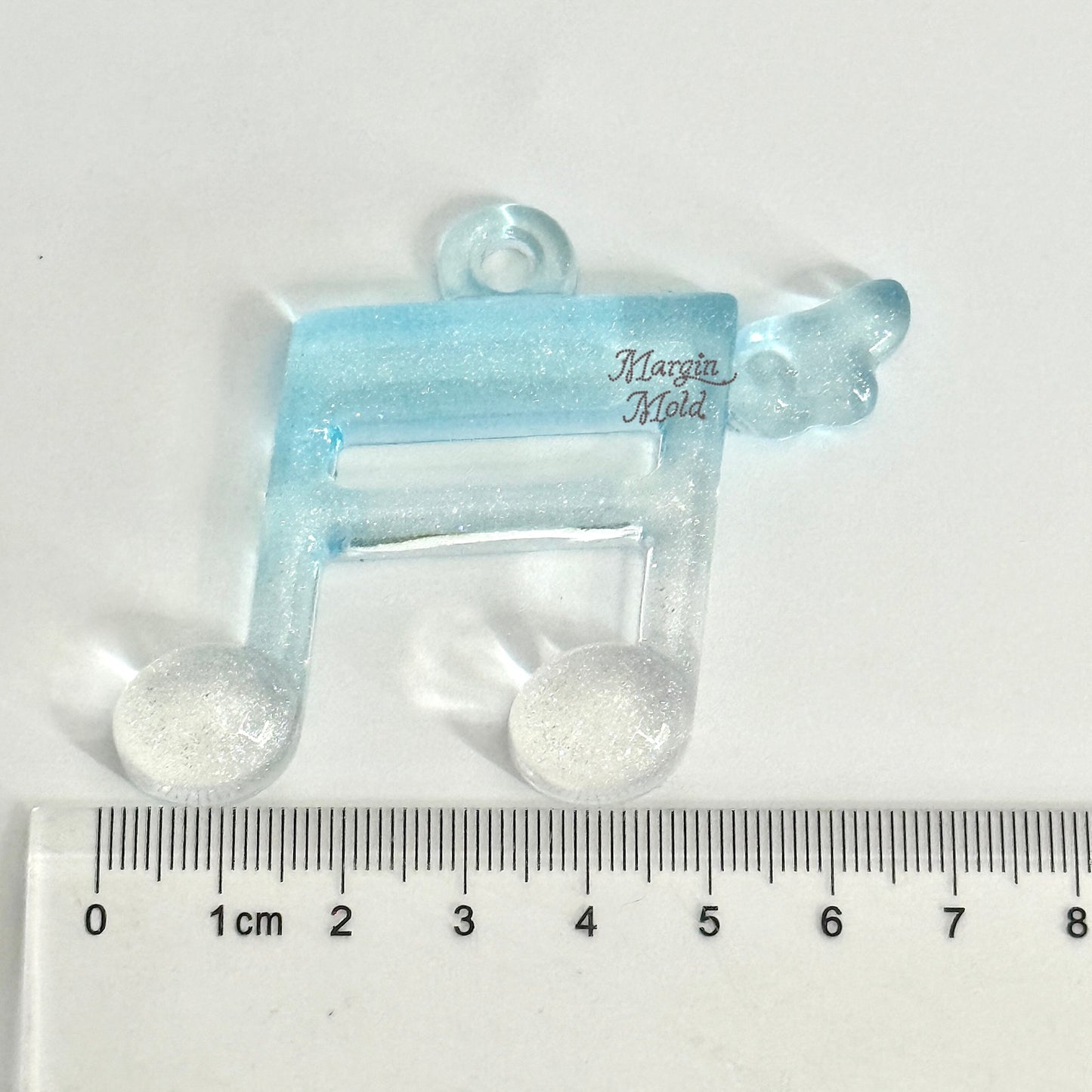 k137 k138 k139 winged music note mold, 3d printed, shiny