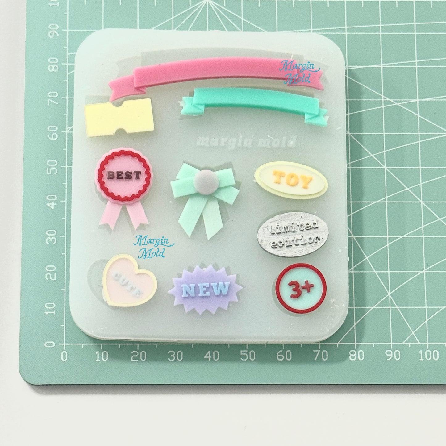 b169 toy box label bits mold, 3d print, matte