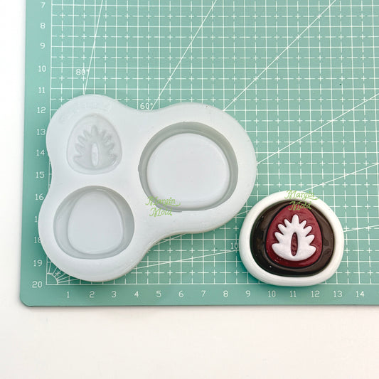 k253 strawberry daifuku griptok mold, 3d printed, shiny