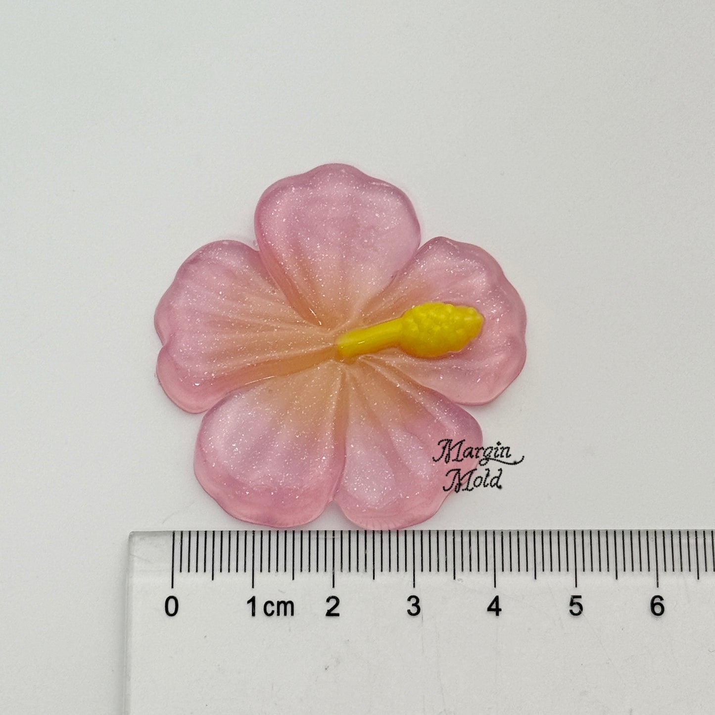 k162 hibiscus mold, 3d printed, shiny