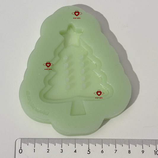 k086 lace-up chritmas tree mold, 3d printed, shiny