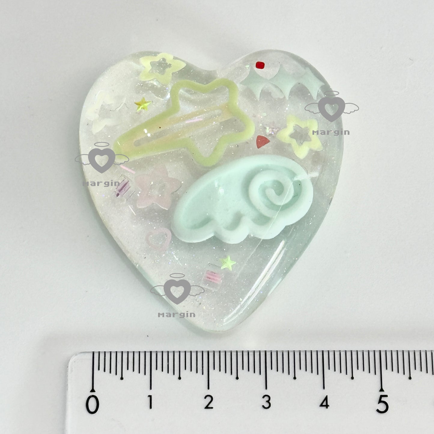 k088 plump heart griptok mold, 3d printed, shiny