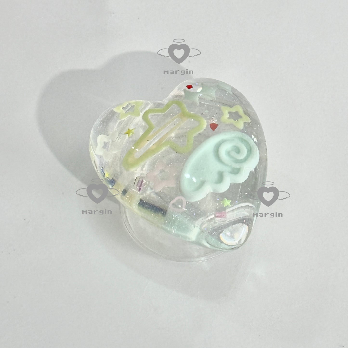 k088 plump heart griptok mold, 3d printed, shiny