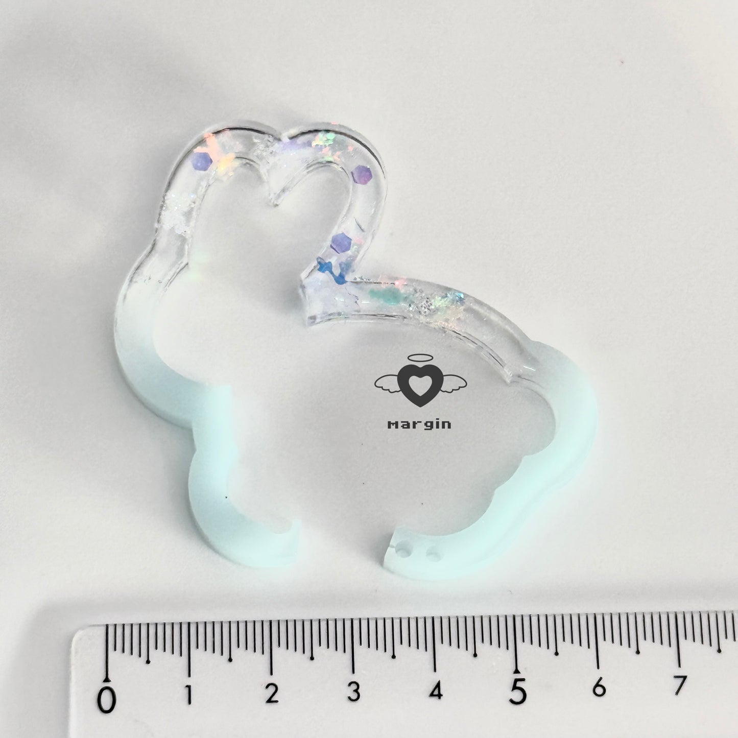 c01 carabiner mold bunny shape, acrylic, shiny