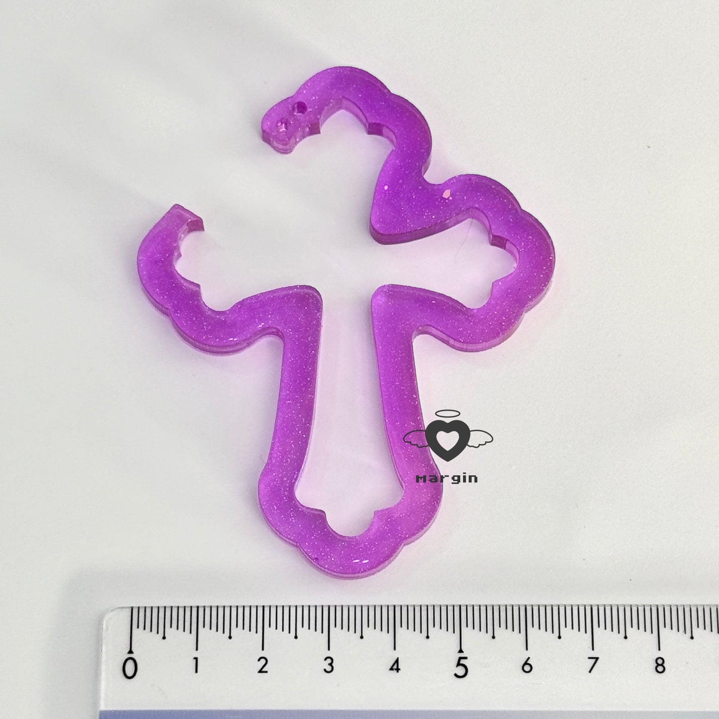 c09 carabiner mold cross, acrylic, shiny