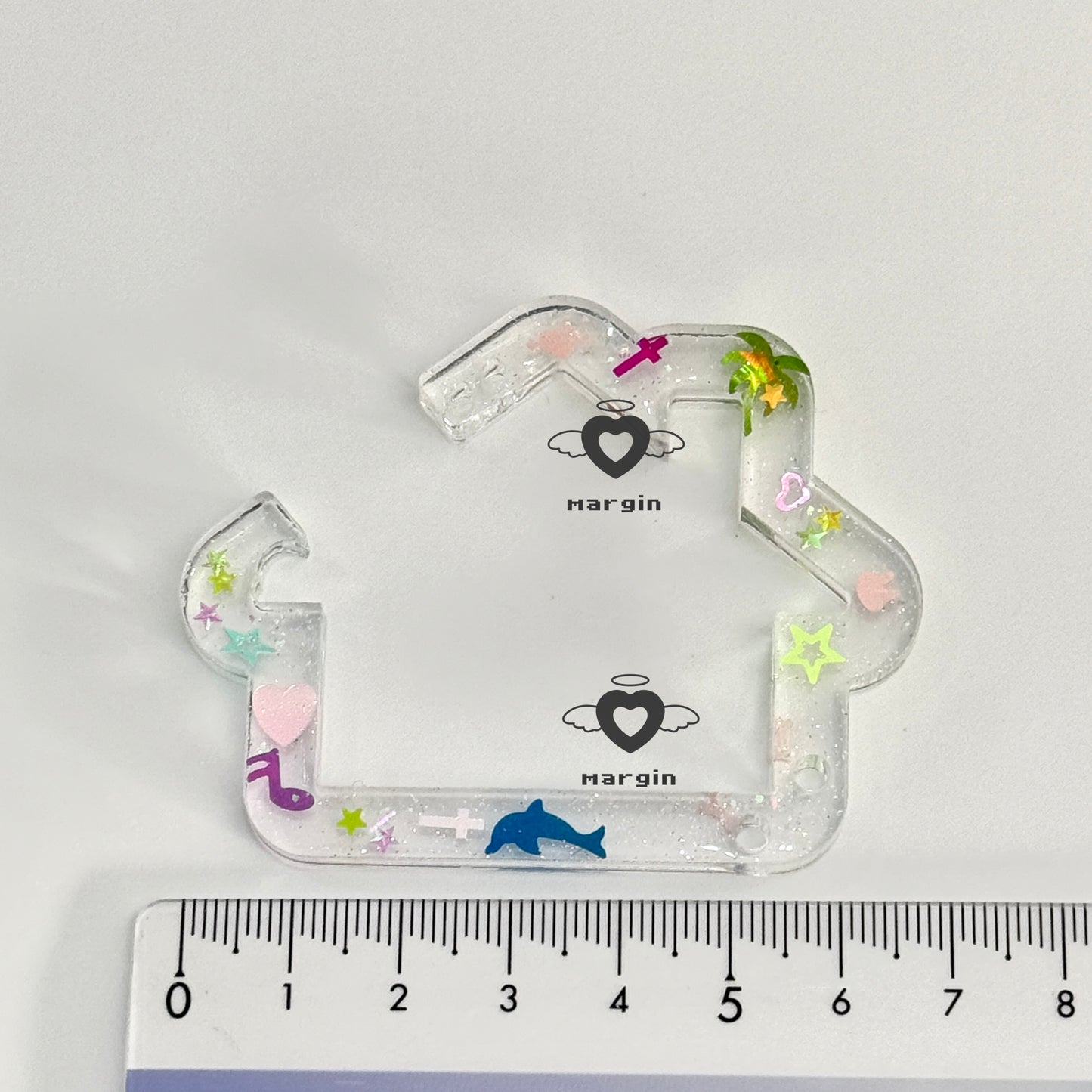 c08 carabiner mold house mold with keyring holes, acrylic, shiny