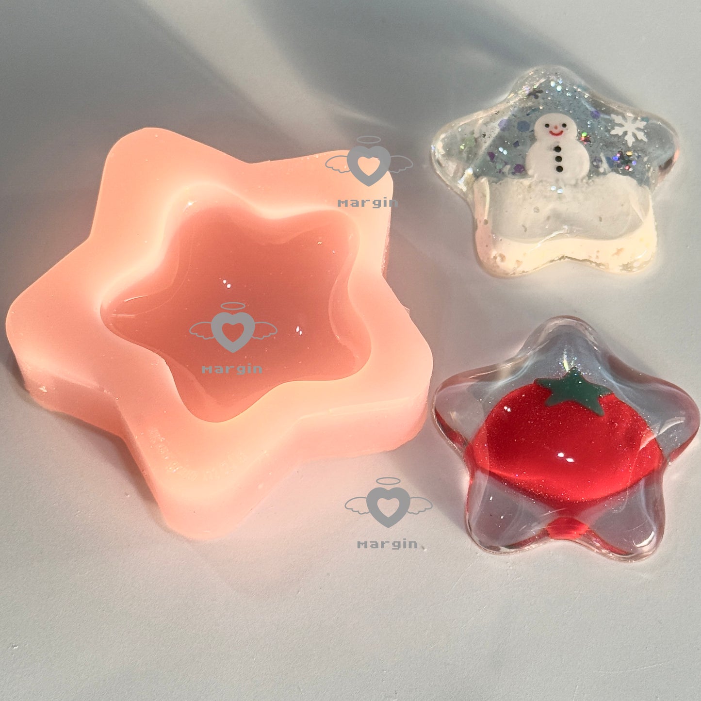 k089 plump star griptok mold, 3d printed, shiny