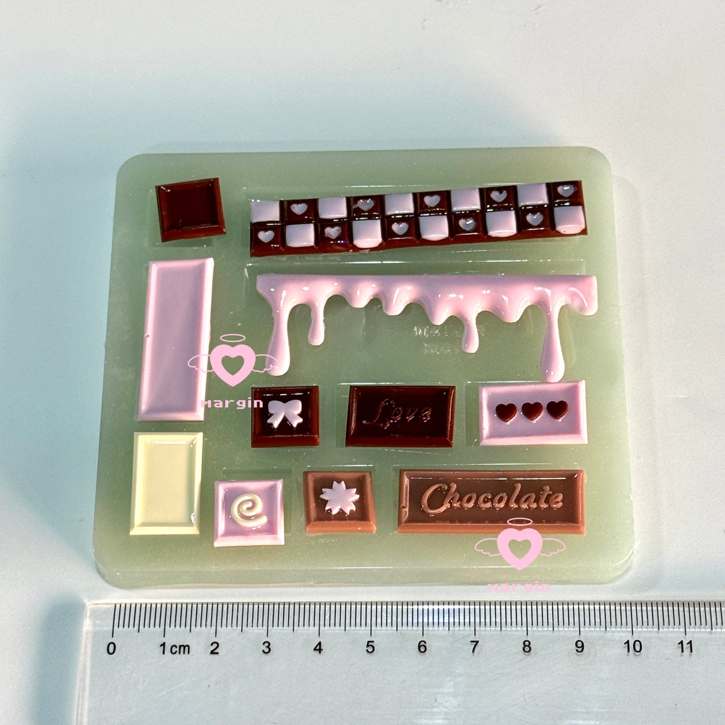 b098 bits mold chocolate bars bits, 3d print, shiny