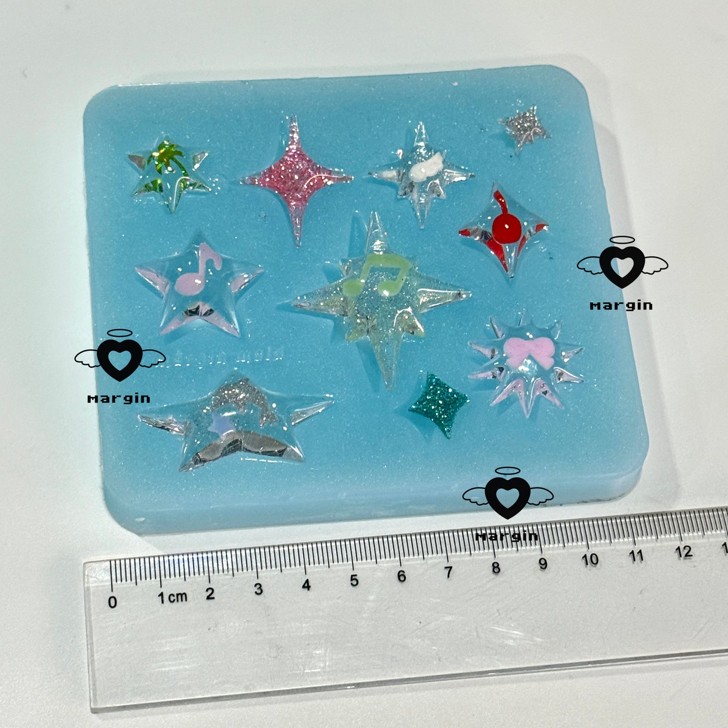 k096 multi style star mold, 3d printed, shiny