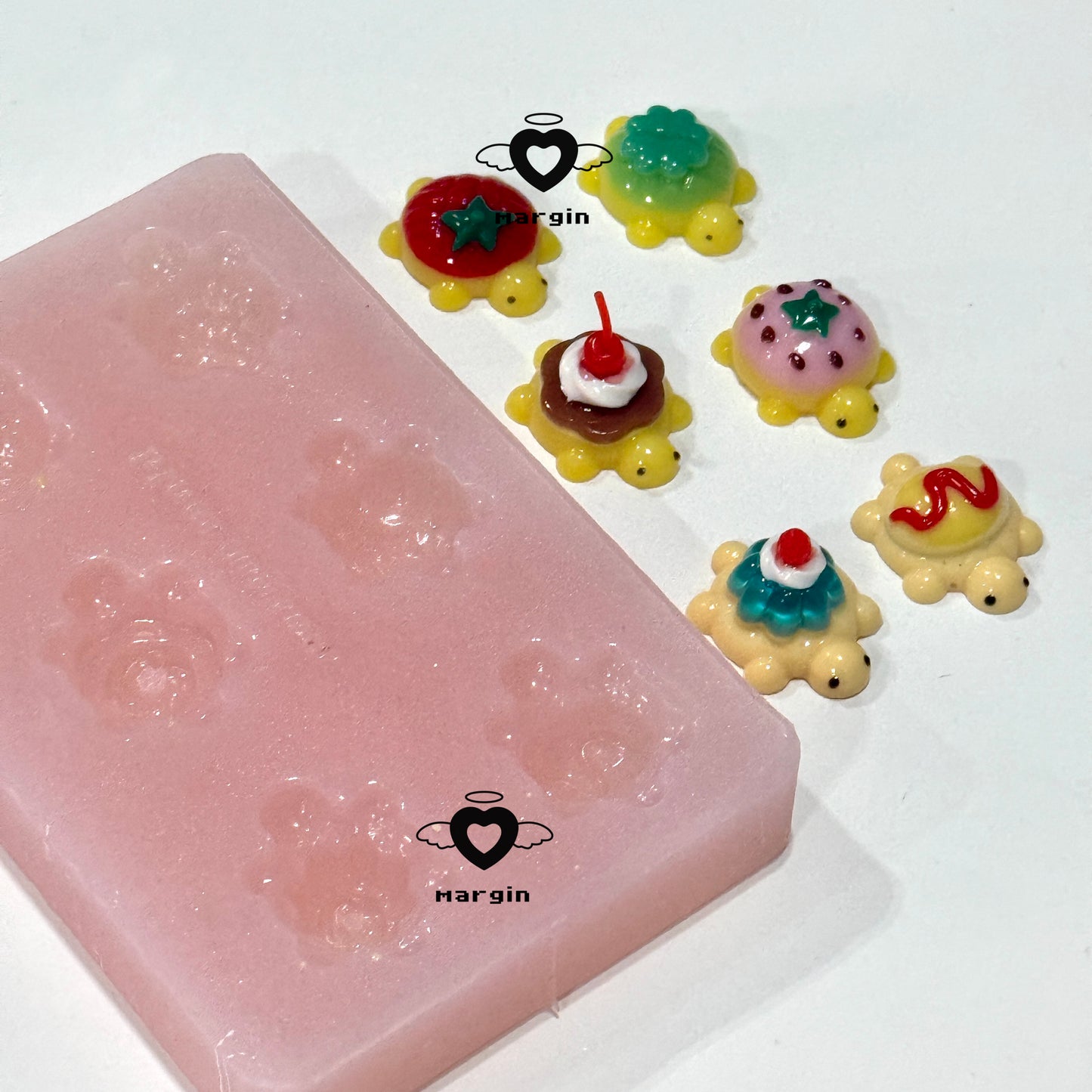 k095 melon pan/turtle mold, 3d printed, shiny