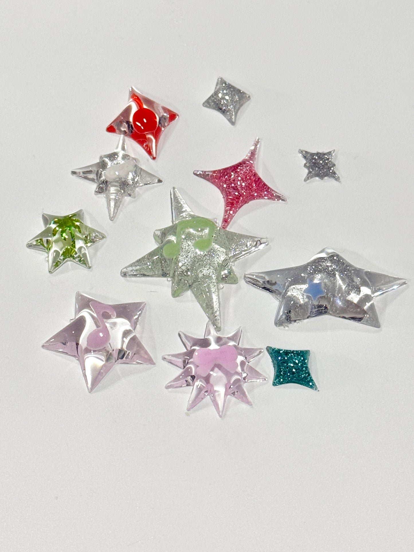 k096 multi style star mold, 3d printed, shiny