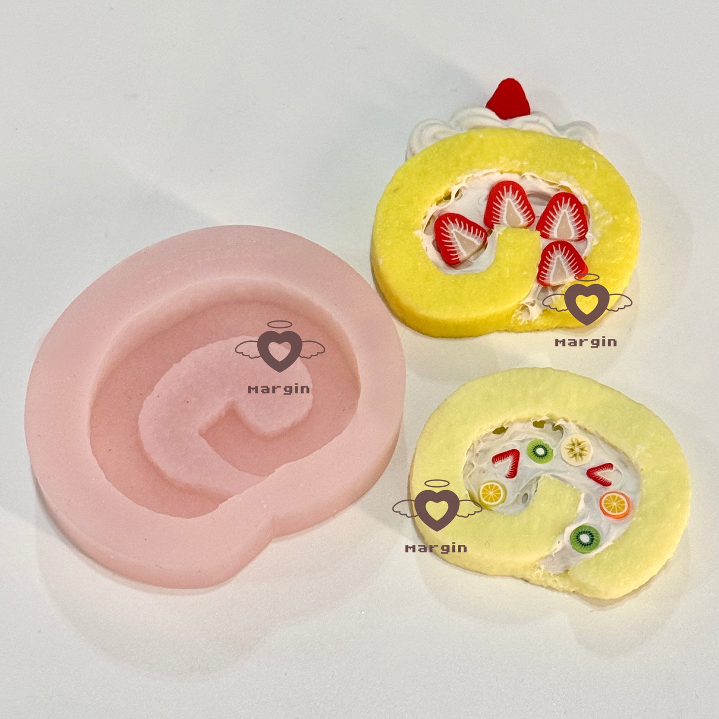 k093 swiss roll mold, 3d printed, matte