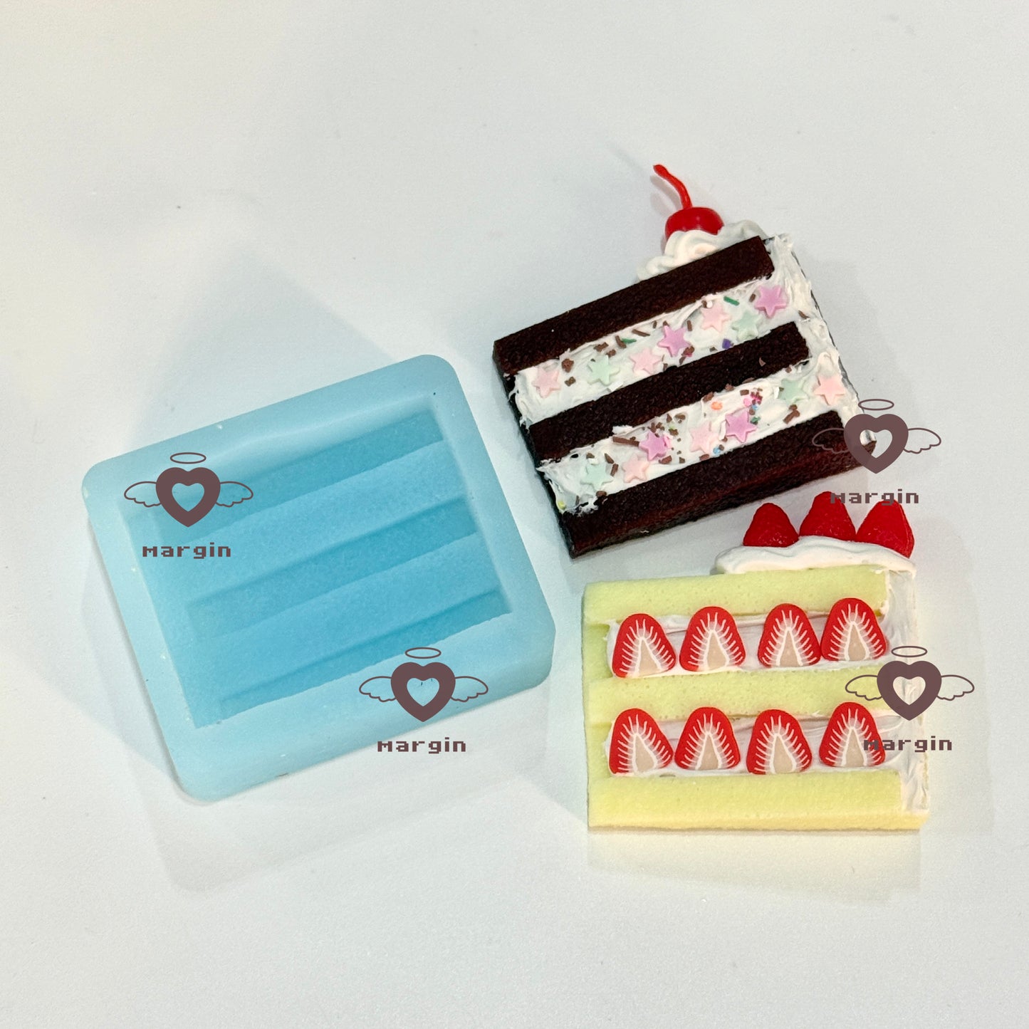 k094 piece of cake mold, 3d printed, matte