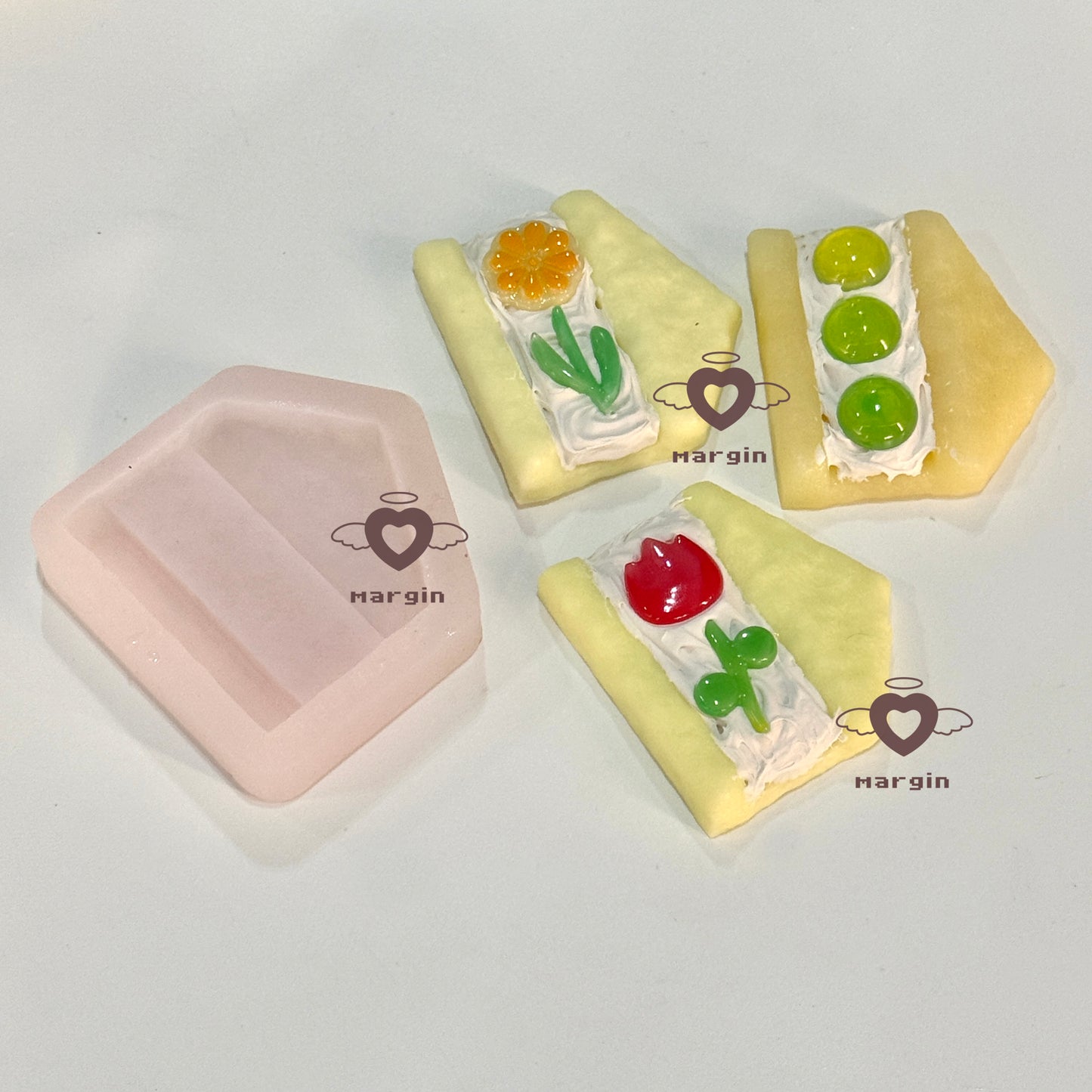 k071 b082 k072 b091 k091 k092 fruit sandwich cross-section griptok mold/fruit parts mold, 3d print, matte