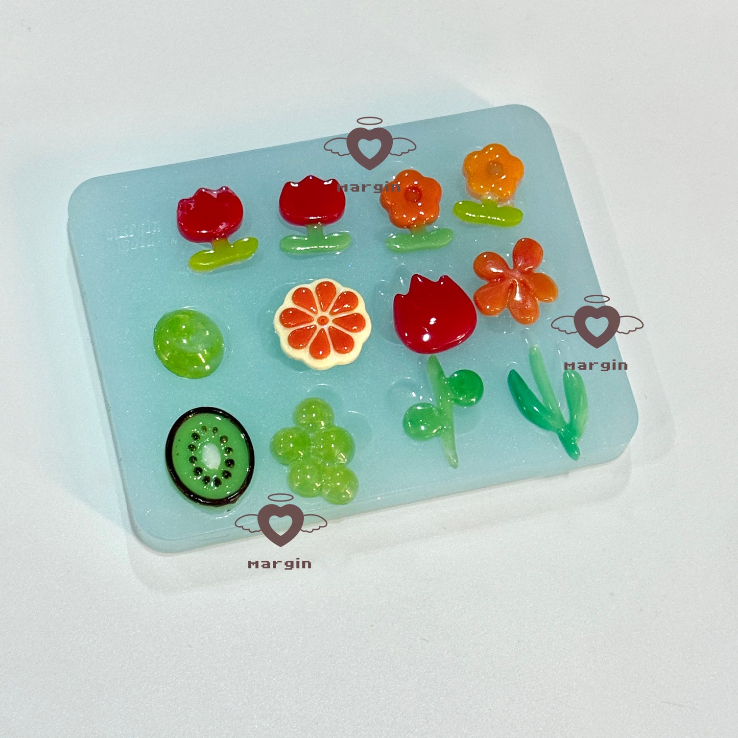 k071 b082 k072 b091 k091 k092 fruit sandwich cross-section griptok mold/fruit parts mold, 3d print, matte