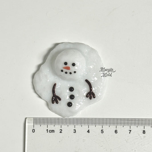 k194 melting snowman mold, 3d printed, shiny