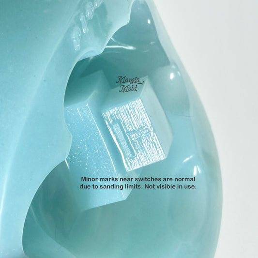 k180 turtle clicker mold, 3d printed, shiny