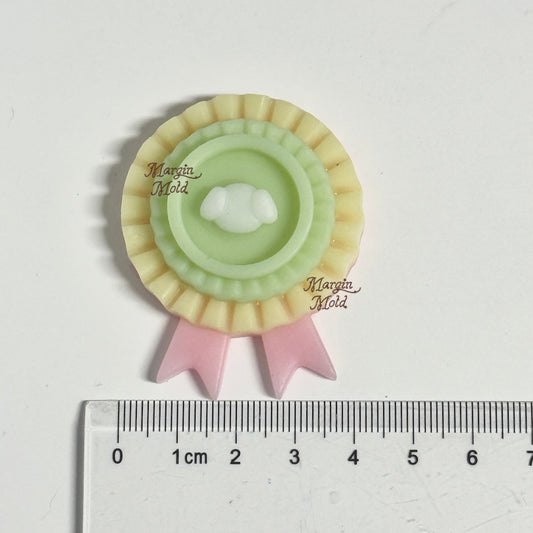 k190 k191 round rosette frame mold, 3d printed, shiny