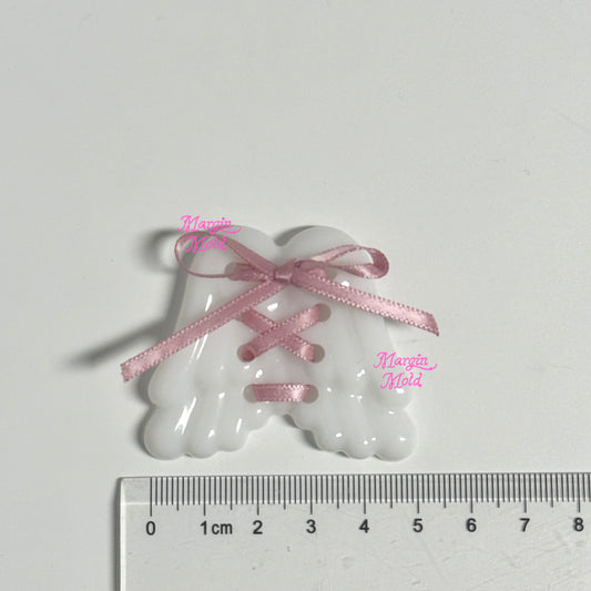 k185 angel wing lace corset mold, 3d printed, shiny