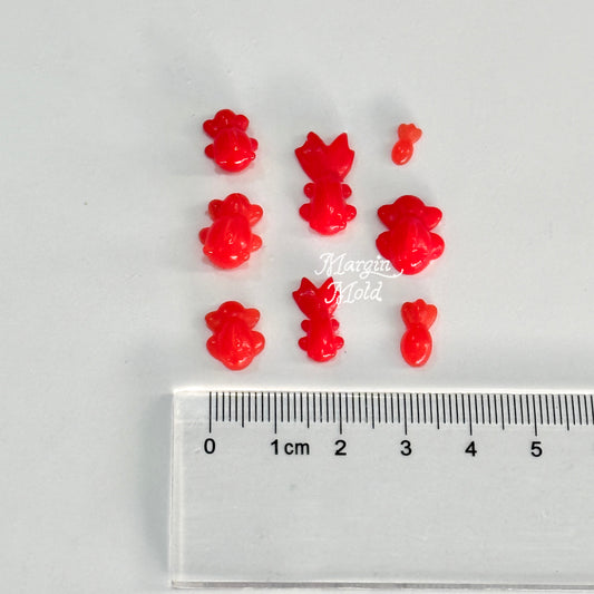 b104 bits mold 3d mini chubby goldfish bits, 3d print, shiny