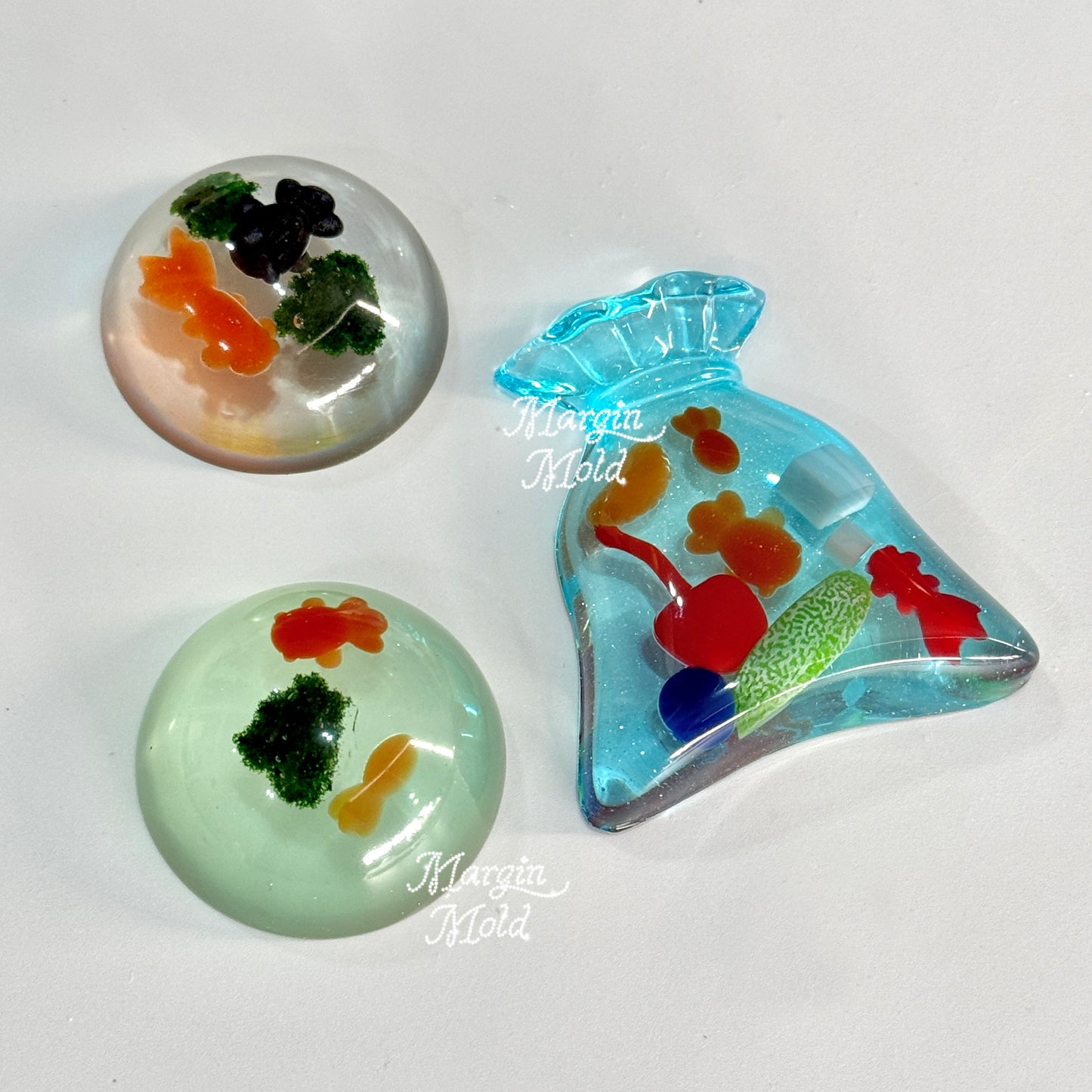 b104ビットモールド3Dミニチャビー金魚ビット、3Dプリント、光沢
