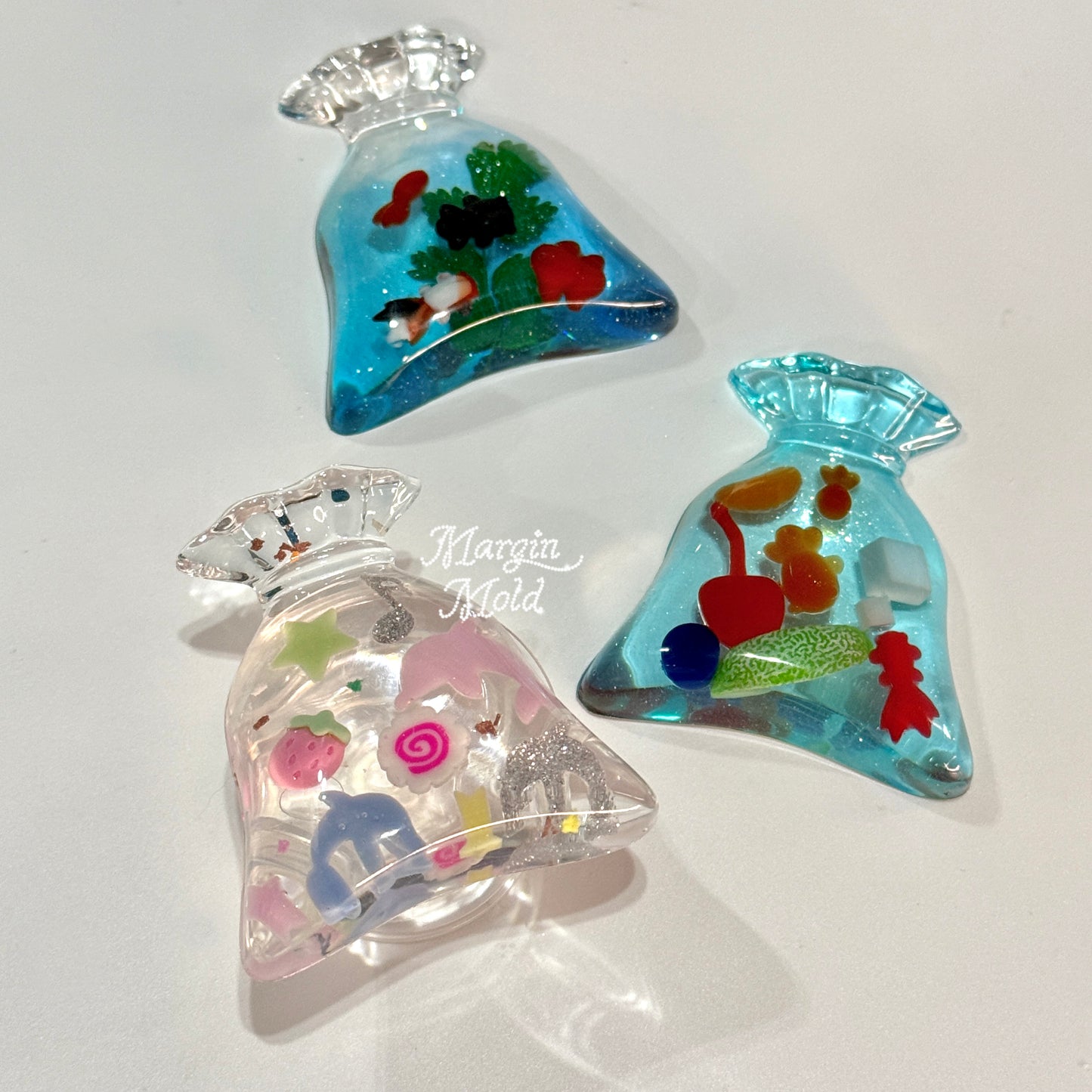 k099 3d plastic bag mold, 3d printed, shiny