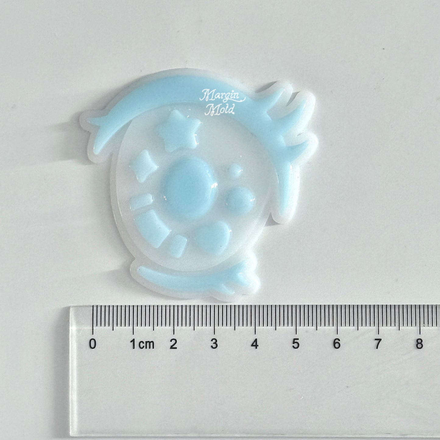 k101 y2k anime eye mold, 3d printed, shiny
