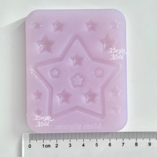 b107 bits mold puffy star toploader frame, 3d print, shiny