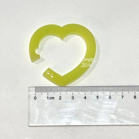 c019 carabiner mold heart, acrylic, shiny