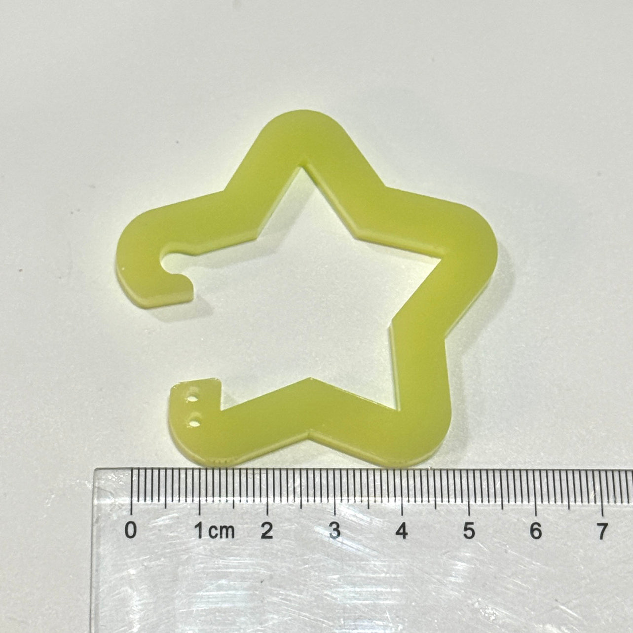 c021 carabiner mold star, acrylic, shiny