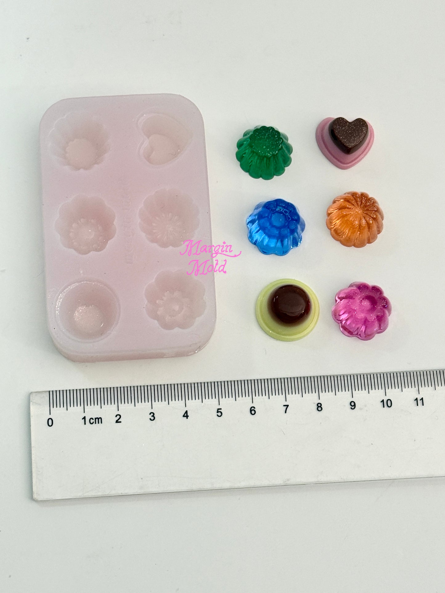 k252 mini jelly pudding set mold, 3d printed, shiny