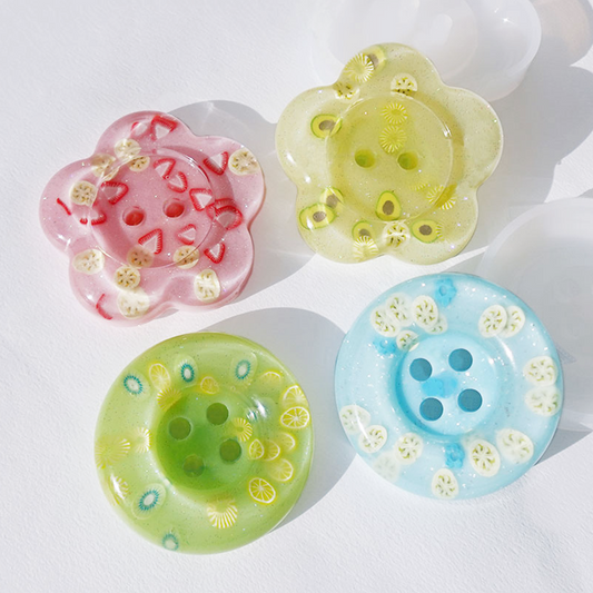 MF15 MF16 Mani Land round/flower button mold