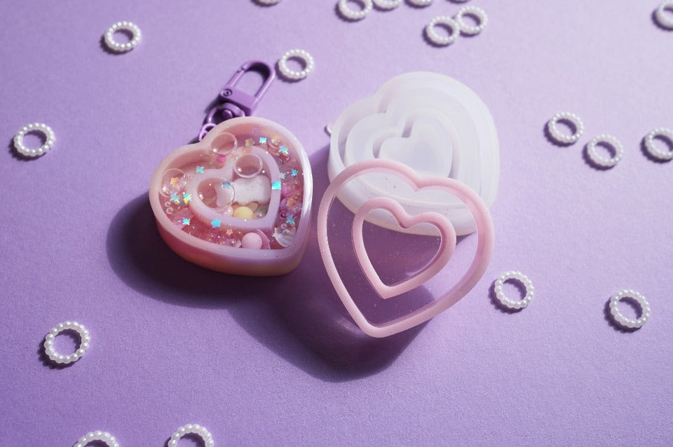 MF03 Mani Land double line heart shaker mold