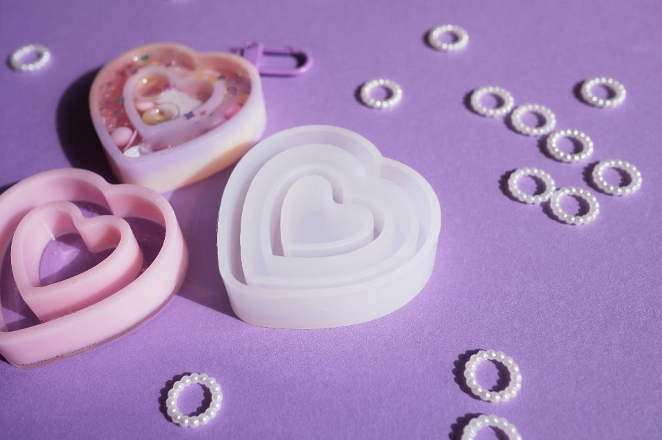 MF03 Mani Land double line heart shaker mold