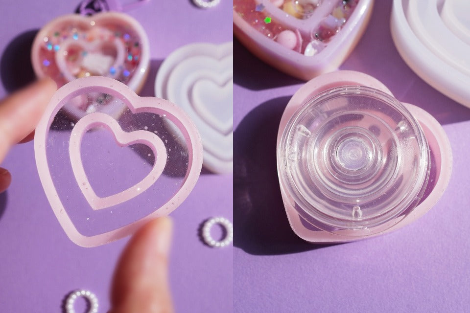 MF03 Mani Land double line heart shaker mold